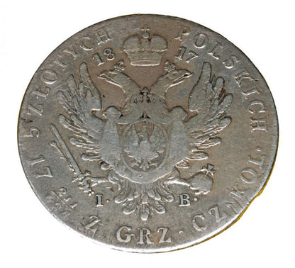 5 złotych 1817 Aleksander I Romanow Królestwo Polskie Warszawa