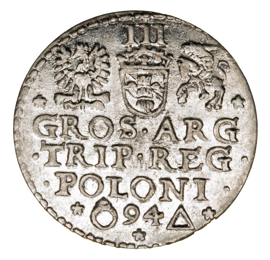 Trojak 1594 Zygmunt III Waza Polska Malbork