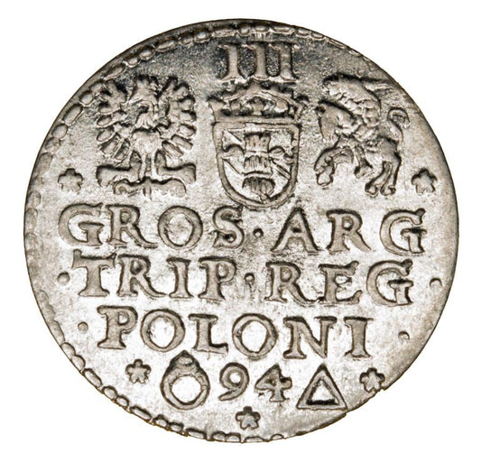 Trojak 1594 Zygmunt III Waza Polska Malbork
