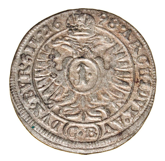 1 krajcar 1698 Leopold I Habsburg Śląsk Brzeg