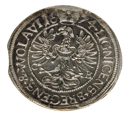 3 krajcary 1674 Jerzy Wilhelm Księstwo Brzesko-Legnicko-Wołowskie Brzeg