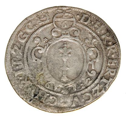 6 groszy 1622 Jerzy Wilhelm Krosno Odrzańskie