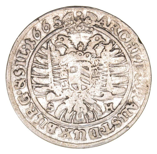 6 krajcarуw 1665 Leopold I Habsburg Slask Wroclaw
