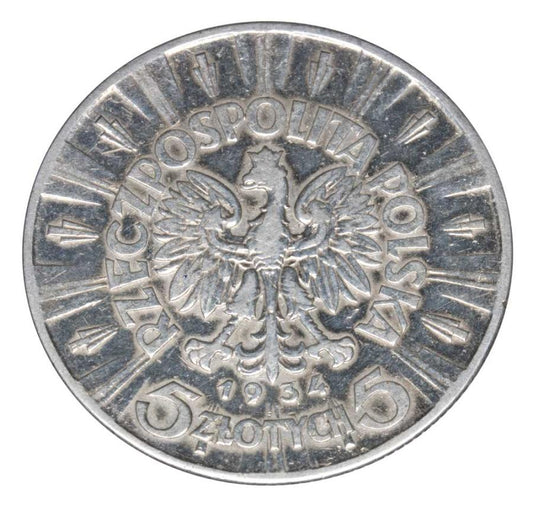 5 zlotych 1934 Polska Warszawa Jуzef Pilsudski