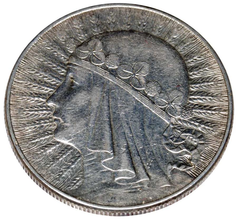 10 złotych 1932 II RP Warszawa Głowa kobiety